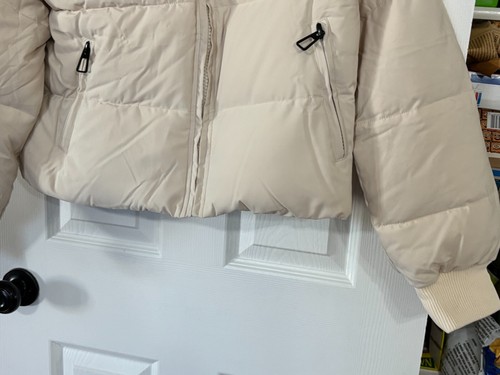 NWT Merokeety Women's Puffer Jacket Cream Color Size S Small - Picture 4 of 11