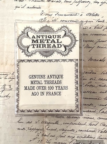Vintage Antique Green Gold Silver Copper French Metallic Thread Fly Tying - Picture 3 of 3