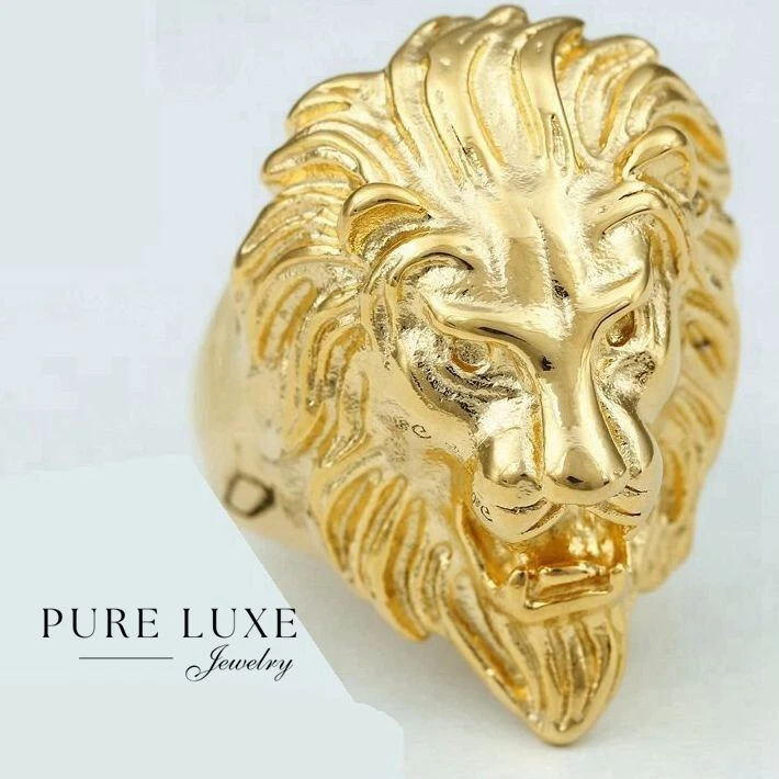 金色のライオンRING 真鍮 金色のライオンRING 真鍮 Gold Lion Ring In Fashion Rings for sale