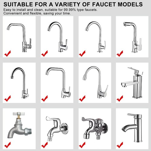 YOTAN Sink Filter Water Faucet, Universal 360 ° Rotating Bathroom Sink Filter A4 - Picture 7 of 8