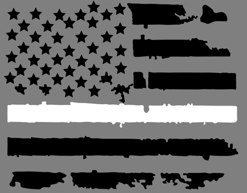 Back Window Distressed American Flag Decal fits trucks cars vans by size - Picture 4 of 13