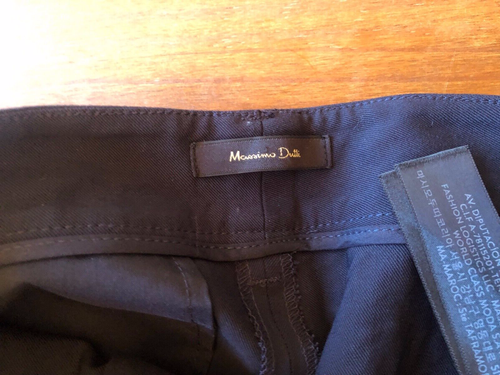Massimo Dutti Damen marineblau weites Bein Matrosen Knopf Hose US 2 neu ohne Etikett - Bild 13 von 14
