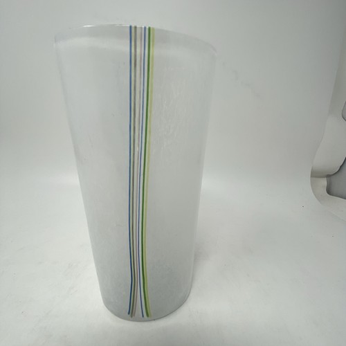 Vtg Kosta Boda Bertil Vallien Cylindrical Art Glass Vase Rainbow Series 7 3/8” - Picture 5 of 8