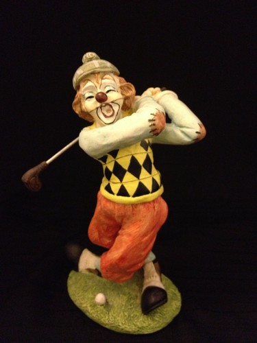 Vtg Beautiful Golf Clown Sculpture  - Picture 1 of 12