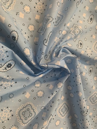 58/60" Paisley Bandana Fabric By The Yard - (poly/cotton) - Picture 11 of 13