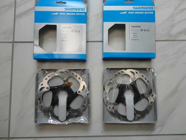 Shimano Deore XT SM-RT86-S Disc Brake Rotors 6 Bolts 160mm 2pcs