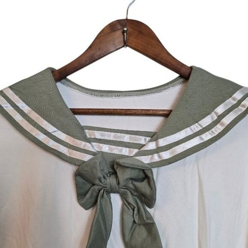 Womens Cute Bunny Ears Back Sailor Collar Sweatshirt Baby Doll White XL XLarge - Picture 4 of 15