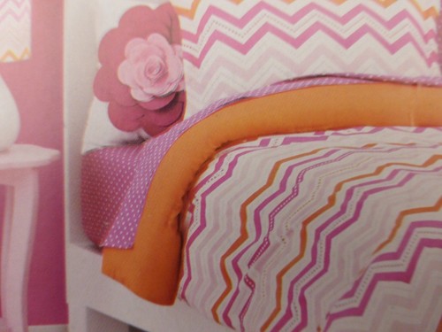 Set completo lenzuola 7 pezzi collezione Circo rosa zigzag nuovo con scatola - Foto 5 di 11