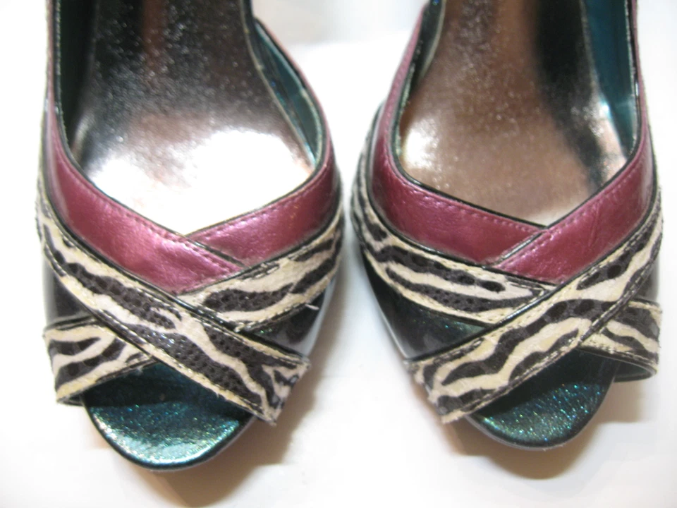 DELICIOUS 5 pulgadas Redondo Punta Abierta Peep-toe Tacón Alto Stiletto Mujer Zapatos Talla 8.5 Foto 2 de 4