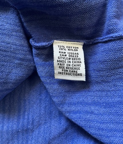 Habitat Clothes To Live In Shirt Small Blue Womens Pullover Cotton Nylon Comfort - Picture 15 of 17