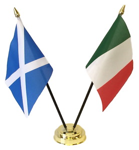 European Union /& Slovakia Double Friendship Table Flag Set
