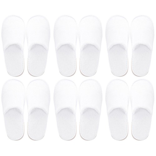 6 Pairs Anti-slip Slippers Reusable House for Guests Washable Miss