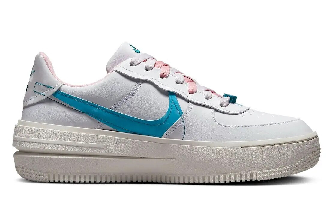 Женские кроссовки Nike Air Force 1 PLT.AF.ORM Белый/Балтийский синий (DZ5197 100) - 6