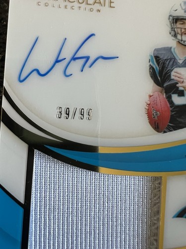 2019 Panini Immaculate Collection Will Grier Rookie Patch Auto True RPA RC #/99 - Picture 3 of 5