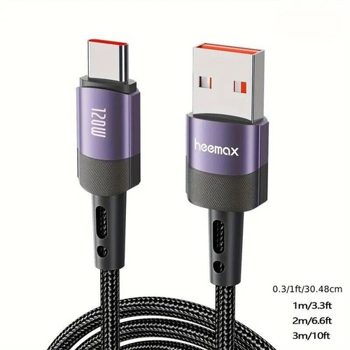 USB To Type-C Fast Charging Cable Braided 3A Phone Charger Data Sync Lead 1,2,3M - 第 10/16 張圖片