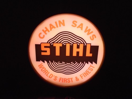 Stihl Chainsaws logo Round LED Display lighted sign lightbox Wall Hanging - Picture 3 of 4