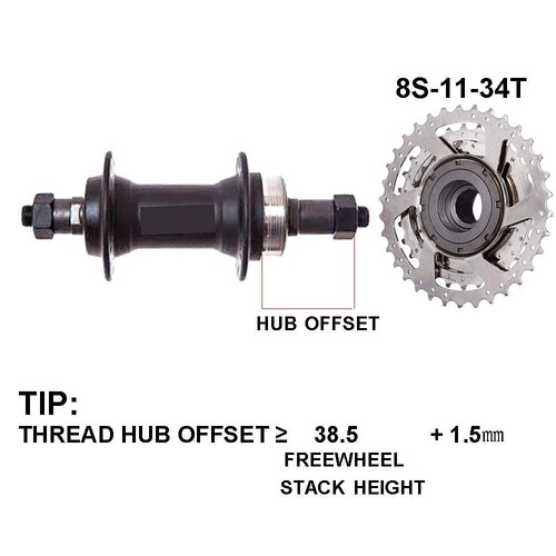 8 Speed Freewheel 11-34 Epoch E-Bike Sprocket 8spd - Picture 2 of 6