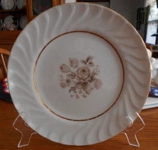 Berkshire Dinner Plate(s) 10.25" Empress China Porcelain 1902 White Brown Gold !