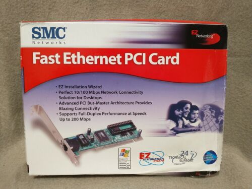 SMC Networks Fast Ethernet 10/100 Mbps PCI Card SMC1244TX New in Box - Picture 4 of 8