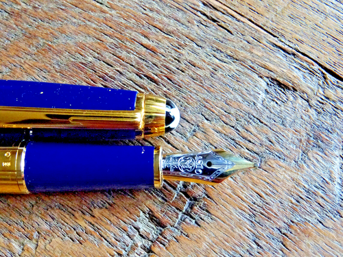 Montblanc Meisterstück Solitaire RAMSES Gold Lapislazuli Füller Pen Id: 20144 - Bild 6 von 12