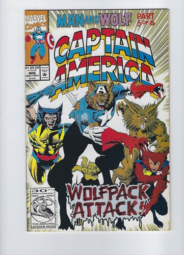 Captain America #406 Sehr schön/NM oder besser! Wolverine!  Kombiversand! Wolfsrudel!