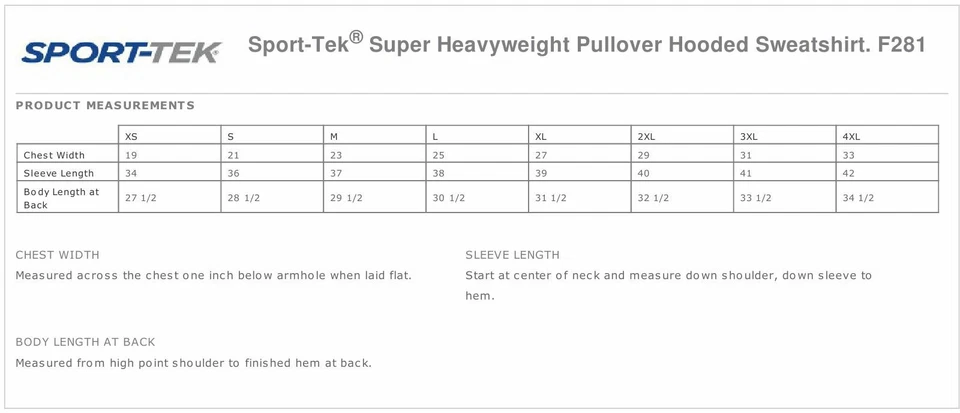 Sudadera con capucha suéter súper pesado Sport-Tek F281 Foto 2 de 3
