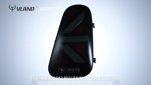 Luces traseras LED para Mini R50 R52 R53 Cooper 2002-2006 lente de humo lámpara de freno trasera - Vídeo 1 de 1