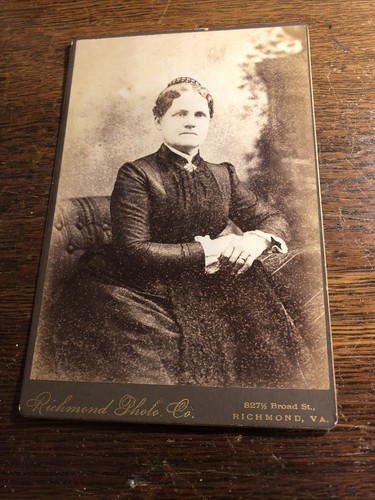 Vintage viktorianische Frauen Kabinett Karte Foto Photo Richmond Virginia