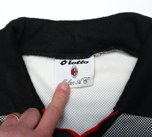 1996/97 AC MILAN Vintage Lotto Football Training Shirt (L) - Picture 8 of 10