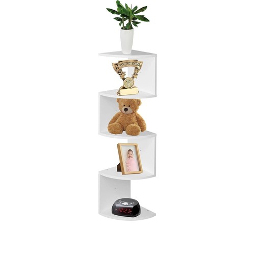 5 Ebenen Eckregal Bücherregal Aufbewahrungsregal Multifunktional Eck-Wandregal - Bild 12 von 12
