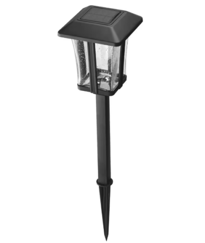 Hampton Bay Black LED Weather Resistant Outdoor Solar Pathway Light (4-Pack) - Picture 6 of 8