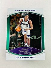 2023-24 Panini Player of the Day De'Aaron Fox Emerald Green Foil /5 SSP