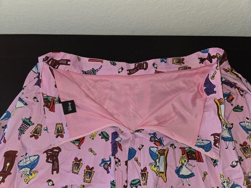 Disney Pink Alice in Wonderland A-Line Skirt Full Pockets Poofy Spinny 2XL - Picture 6 of 15