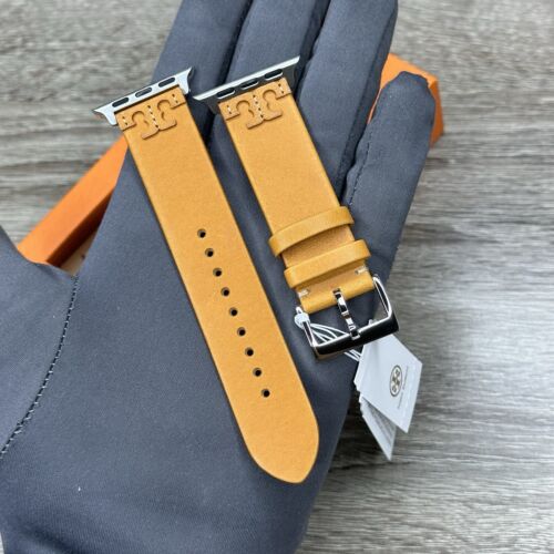 NEW✅ Tory Burch McGraw Brown Leather 38 40 41 mm Apple Watch Band TBS0100E - Picture 3 of 11