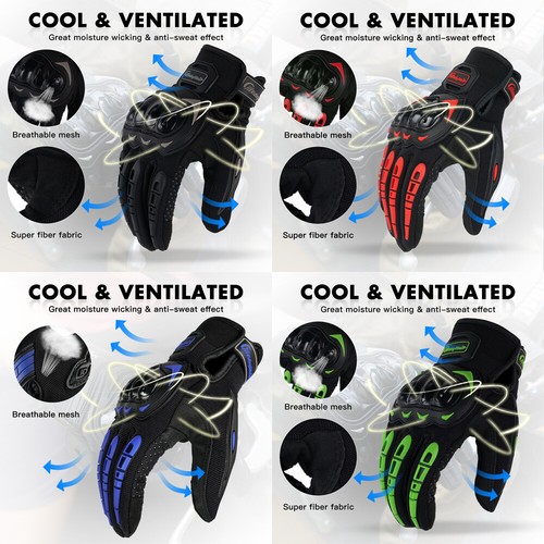 Motorcycle Gloves for Men Women Full Finger Touchscreen Motorbike Riding Gloves - Picture 5 of 72
