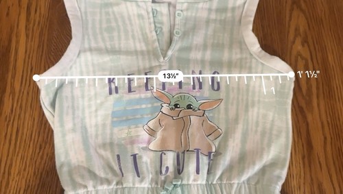 Star Wars Yoda Girls Hooded Cosplay Romper Shorts Graphic Print Summer Green - Picture 7 of 9
