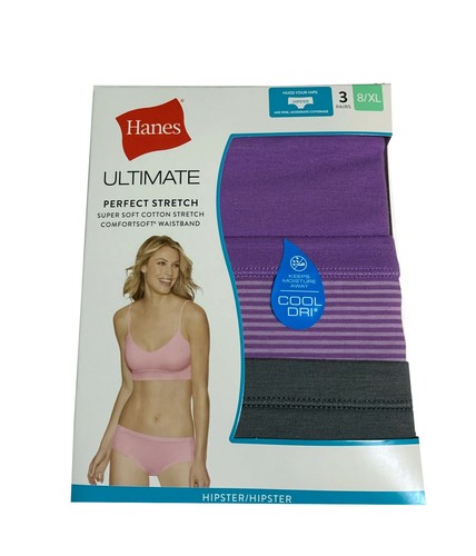Hanes Ultimate Women's Hipster 3-Pack "Cotton Comfort &TAGLESS & STRETCH" - Picture 11 of 14