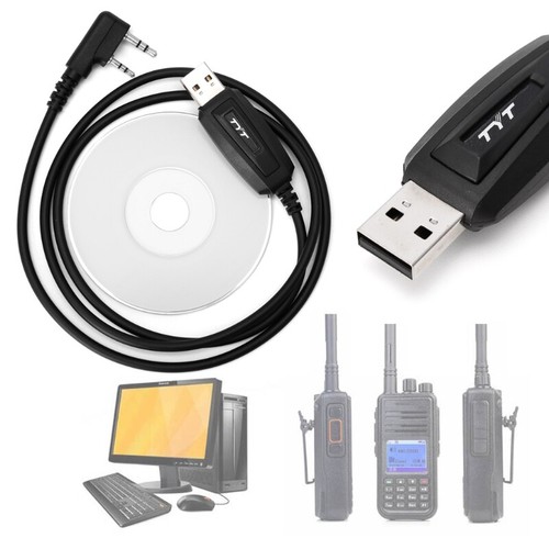USB Programming Cable + Software for TYT MD-380 Two way Walkie Talkie Radio - Zdjęcie 2 z 8