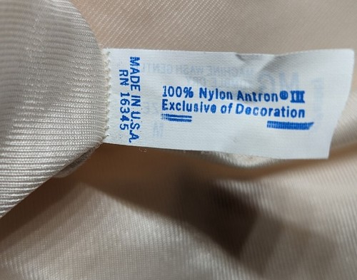 JOLIE TWO 100% Nylon Nightgown Robe Peignoir Light Orange Aqua Sz Medium VINTAGE - Picture 11 of 19