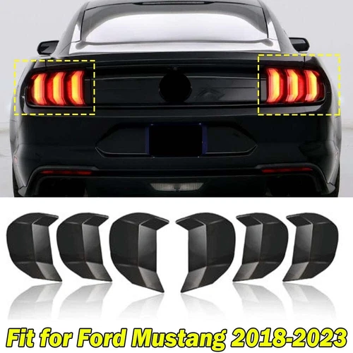 Smoke Black Tail Light Lamp Cover Guard Trim Accessories for Ford Mustang 18-21 - Picture 2 of 10