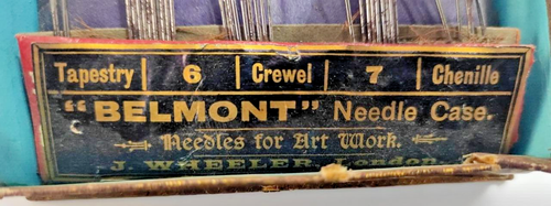 Old needle case ''BELMOMT'' J.WHEELER LONDON 3.75'' X 2'' X1'' - Picture 8 of 9