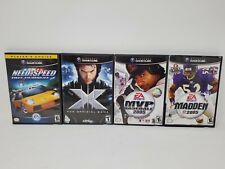 MIXED LOT 4 NINTENDO GAMECUBE GAMES MVP BASEBALL MADDEN X-MEN NEED FOR SPEED