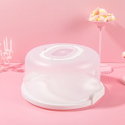 Round Cake Container 8/10 Inch Cake Case Plastic Cake Box Homemade Cake - Picture 10 of 14