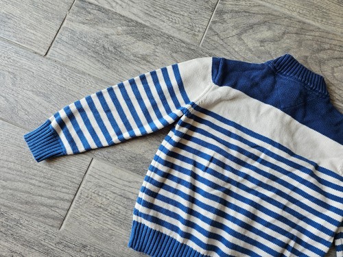 Boys Tommy Hilfiger Striped Pullover Knit Sweater Long Sleeve Size 7 blue white - Picture 10 of 12