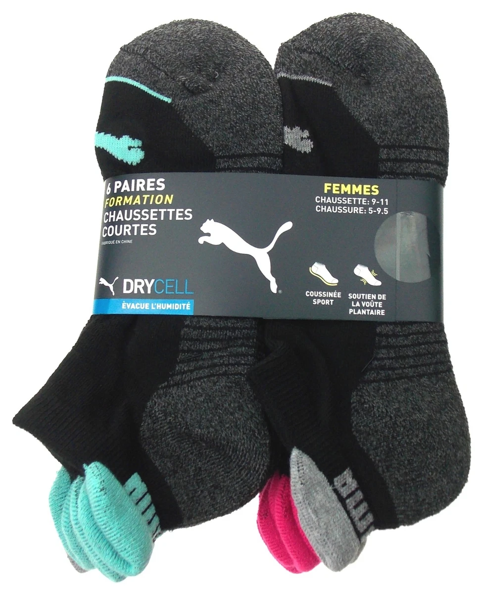 Puma Women's 6 Pairs Low Cut Sock .9-11 US, Size: Shoe ( 5-9.5 ), Gray