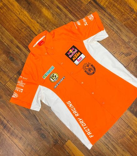 RED BULL KTM FACTORY RACING SHIRT JERSEY MEN SCORPION BAY SIZE M ORANGE TEKA - Picture 2 of 12