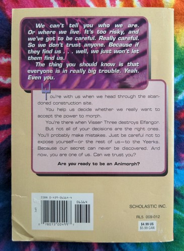 The First Journey ANIMORPHS (K.A. Applegate, 1999) Paperback Book ALTERNAMORPHS - Picture 2 of 5