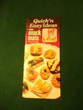 RARE VTG 1981 PROMO COOKBOOK "QUICK'N EASY IDEAS WITH SNACK MATE CHEESE SPREAD"