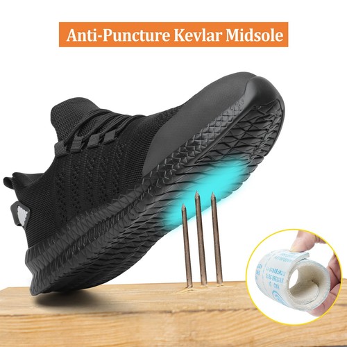 Steel Toe Shoes for Men and Women Comfortable Lightweight Work Safety Shoes P... - Picture 3 of 7