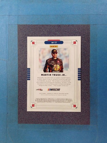 2022 Timeless Treasures MARTIN TRUEX JR 14/199 Blue Nascar @NV66 - Picture 2 of 2